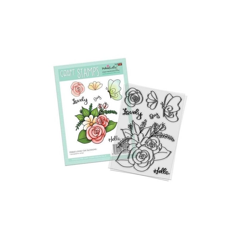 (PD8665)Polkadoodles Lovely Day Blossom Flower Clear Stamps