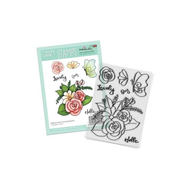 (PD8665)Polkadoodles Lovely Day Blossom Flower Clear Stamps