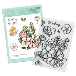 (PD8666)Polkadoodles Thinking of You Blossom Flower Clear Stamps