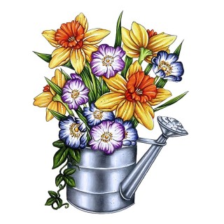 (CO728576)Couture Creations Daffodils Stamp and Colour Set (4pc)