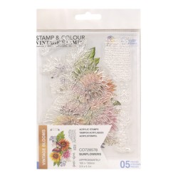 (CO728578)Couture Creations Sunflower Stamp and Colour Set (5pc)