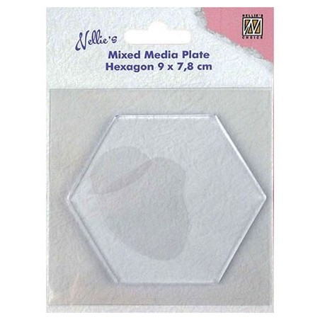 (NMMP008)Nellie's Mixed media plate Hexagon-shape