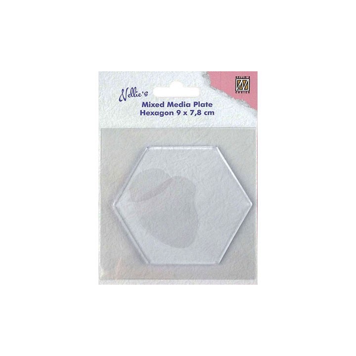(NMMP008)Nellie's Mixed media plate Hexagon-shape