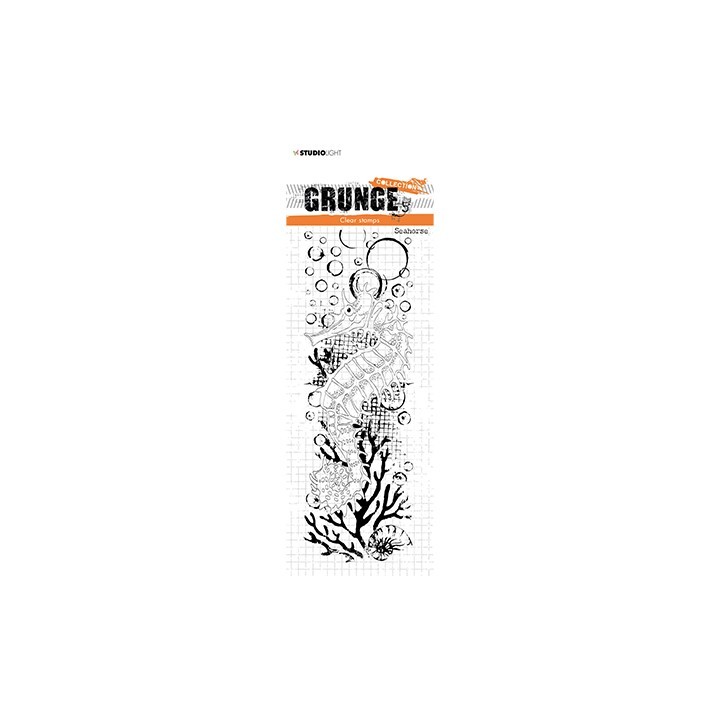 (SL-GR-STAMP224)Studio Light SL Clear Stamp Seahorse Grunge Collection nr.224
