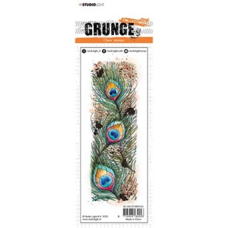 (SL-GR-STAMP225)Studio Light SL Clear Stamp Peacock feather Grunge Collection nr.225