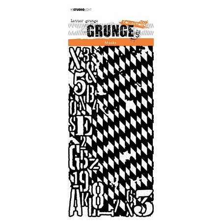 (SL-GR-MASK110)Studio light stencil Letter grunge Grunge Collection nr.110