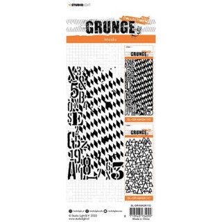 (SL-GR-MASK110)Studio light stencil Letter grunge Grunge Collection nr.110