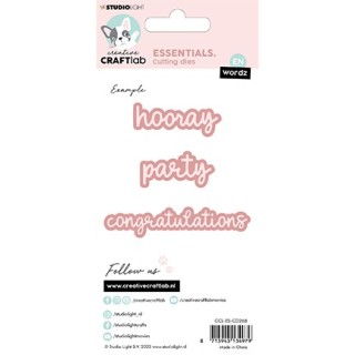 (CCL-ES-CD268)Studio Light Cutting Die Happy Birthday Essentials Wordz nr.268