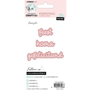 (CCL-ES-CD269)Studio Light Cutting Die Gefeliciteerd Essentials Wordz nr.269