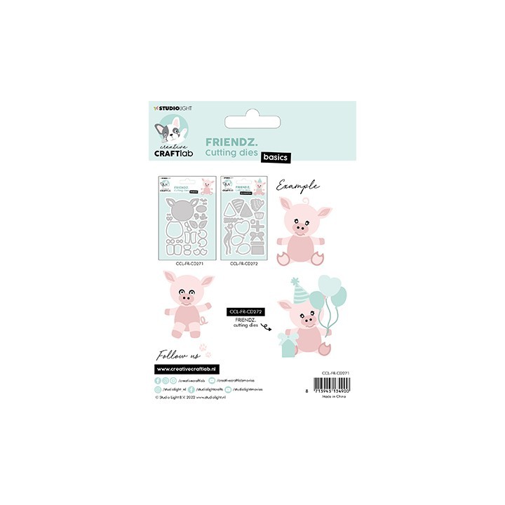 (CCL-FR-CD271)Studio Light Cutting Die Festive Piggy Friendz nr.271