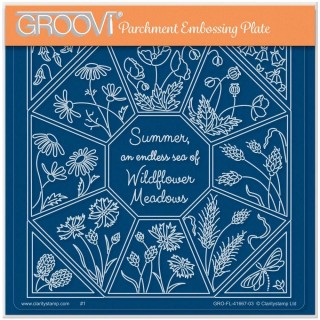 (GRO-FL-41667-03)Groovi Plate A5 LINDA WILLIAMS' SEA OF WILDFLOWERS MEADOWS - EASY LAYOUT