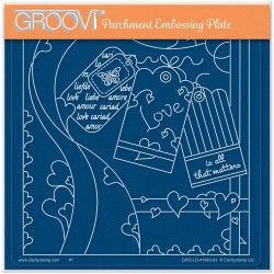 (GRO-FL-41663-03)Groovi Plate A5 LINDA WILLIAMS' LOVE IS ALL THAT MATTERS - EASY LAYOUT