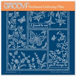 (GRO-FL-41662-03)Groovi Plate A5 LINDA WILLIAMS' A FRIEND TO ME - EASY LAYOUT
