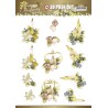 (SB10662)3D Push Out - Precious Marieke - Golden Christmas - Christmas Crown