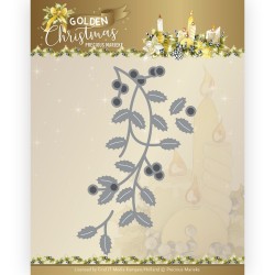 (PM10239)Dies - Precious Marieke - Golden Christmas - Holly Branch