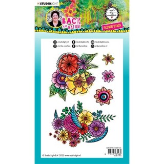 (ABM-BTN-STAMP146)Studio Light SL Clear Stamp Flower Stack Back To Nature nr.146