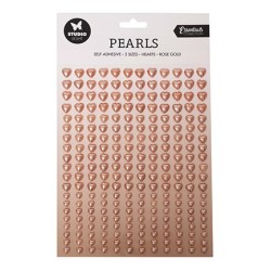 (SL-ES-PEARL06)Studio Light Pearls Rose gold hearts Essentials nr.06