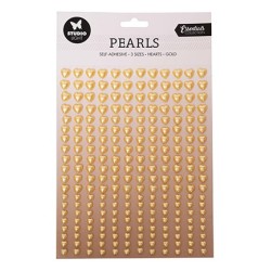 (SL-ES-PEARL07)Studio Light Pearls Gold hearts Essentials nr.07
