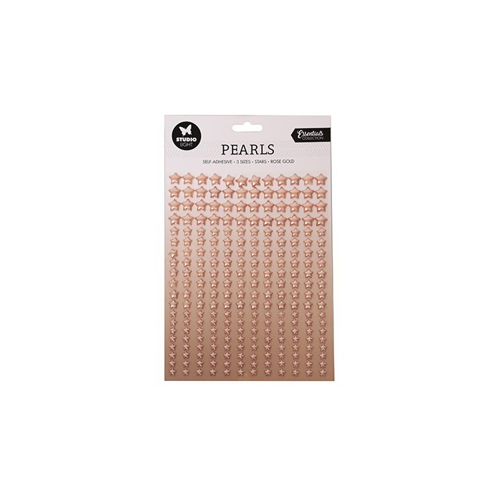 (SL-ES-PEARL10)Studio Light Pearls Rose gold stars Essentials nr.10