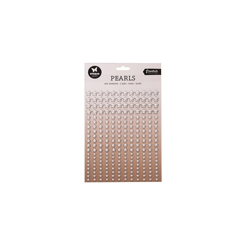 (SL-ES-PEARL12)Studio Light Pearls Silver stars Essentials nr.12