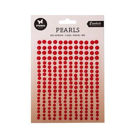 (SL-ES-PEARL17)Studio Light Pearls Dark red pearls Essentials nr.17
