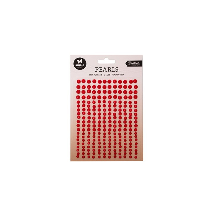 (SL-ES-PEARL17)Studio Light Pearls Dark red pearls Essentials nr.17