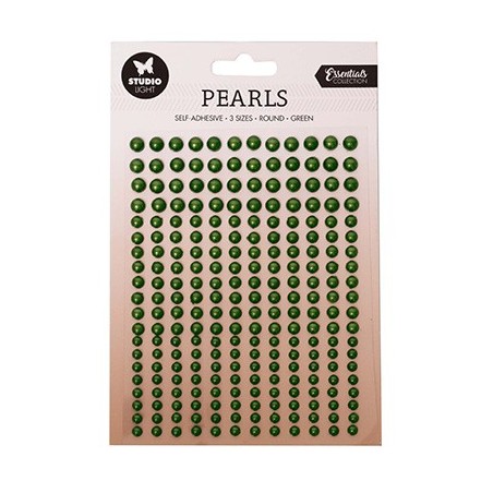 (SL-ES-PEARL18)Studio Light Pearls Dark green pearls Essentials nr.18