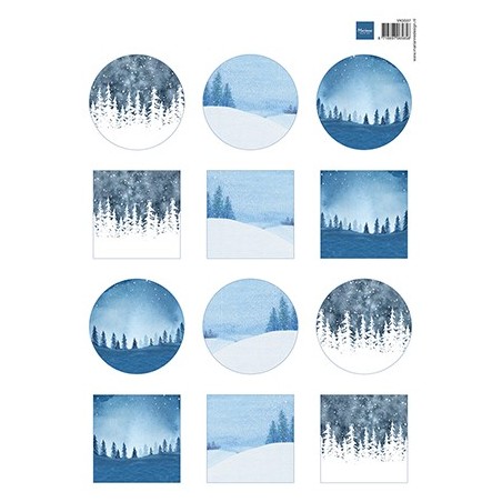 (VK9597)Winter landscapes mini's
