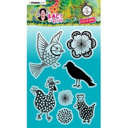 (ABM-BTN-STAMP149)Studio Light SL Clear Stamp A lot of birds Back To Nature nr.149