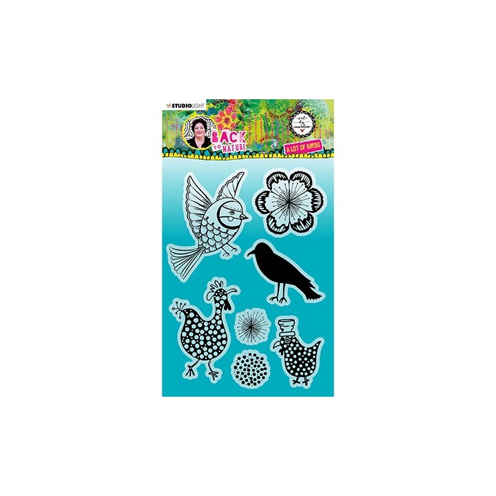 (ABM-BTN-STAMP149)Studio Light SL Clear Stamp A lot of birds Back To Nature nr.149