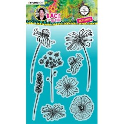 (ABM-BTN-STAMP150)Studio Light SL Clear Stamp Wildflowers Back To Nature nr.150