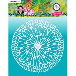 (ABM-BTN-MASK83)Studio light stencil Floral Wheel Back To Nature nr.83