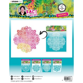 (ABM-BTN-MASK85)Studio light stencil Mixed Petals Back To Nature nr.85