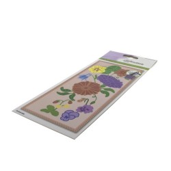 (115633/1204)CraftEmotion Impress stamp Die - Slimline magic pearl - Spring flowers Card 27,5x11cm