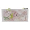 (115633/1204)CraftEmotion Impress stamp Die - Slimline magic pearl - Spring flowers Card 27,5x11cm