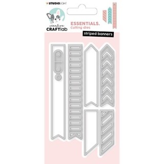 (CCL-ES-CD390)Studio Light Cutting Die Striped banners Essentials nr.390
