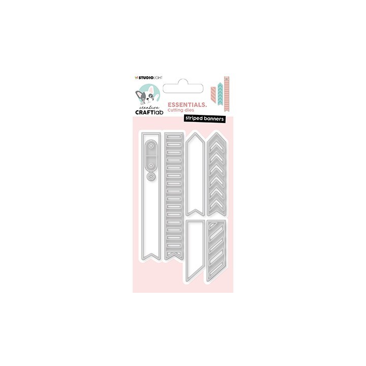 (CCL-ES-CD390)Studio Light Cutting Die Striped banners Essentials nr.390