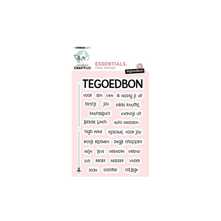 (CCL-ES-STAMP268)Studio light  SL Clear stamp Tegoed bon Essentials nr.268