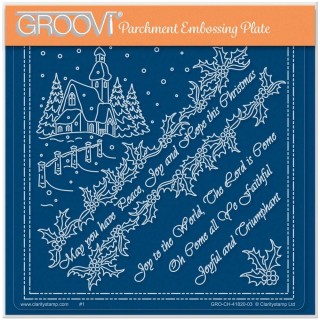 (GRO-CH-41820-03)Groovi Plate A5 LINDA WILLIAMS' PEACE, JOY & HOPE - CHRISTMAS TREASURES