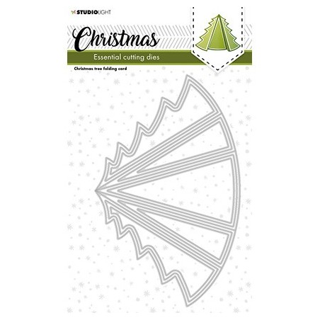 (SL-ES-CD254)Studio Light SL Cutting Die Christmas tree folding card Essentials nr.254