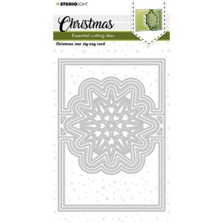(SL-ES-CD257)Studio Light SL Cutting Die Christmas star zig-zag card Essentials nr.257