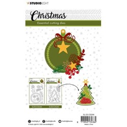 (SL-ES-CD244)Studio Light SL Cutting Die Christmas Circle label Essentials nr.244