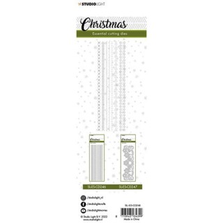 (SL-ES-CD246)Studio Light SL Cutting Die Christmas Stitches borders Essentials nr.246