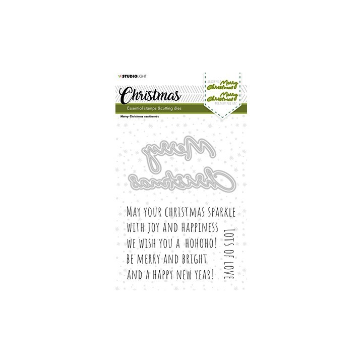 (SL-ES-SCD43)Studio light  SL Clear stamp + Dies Christmas sentiments Essentials nr.43