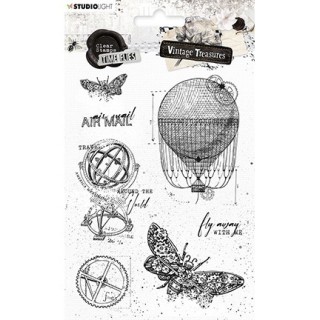 (SL-VT-STAMP248)Studio light SL Clear stamp Time flies Vintage Treasures nr.248