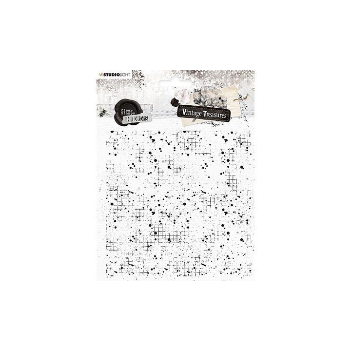 (SL-VT-STAMP252)Studio light SL Clear stamp Background Inkdrops Vintage Treasures nr.252