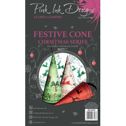 (PI0A6034)Pink Ink Designs Festive Cone A6 Clear Stamps