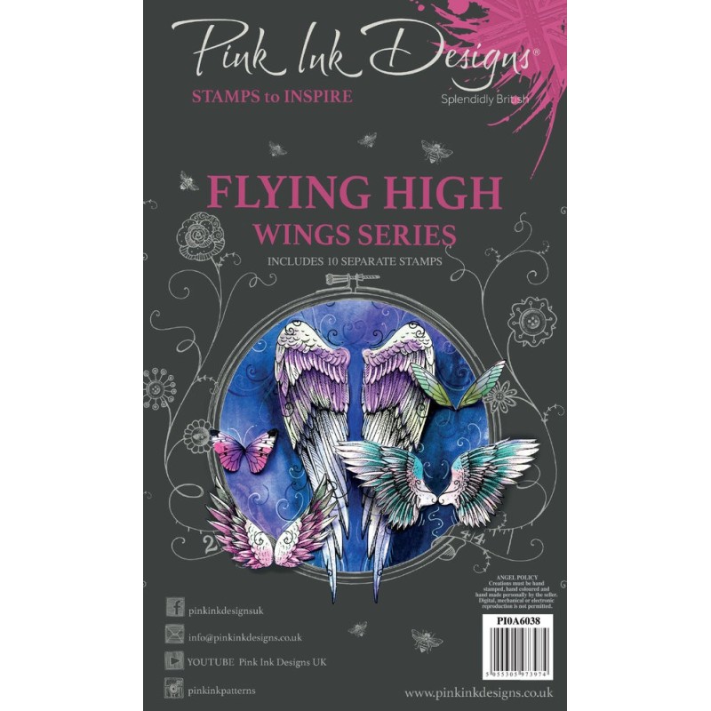 (PI0A6038)Pink Ink Designs Flying High A6 Clear Stamps