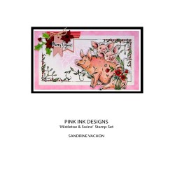 (PI176)Pink Ink Designs Mistletoe & Swine A5 Clear Stamps