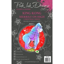 (PI180)Pink Ink Designs King Kong Merrily On High A5 Clear Stamp